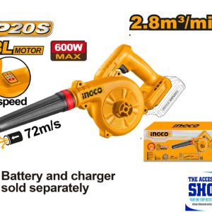 Blower Cordless 20V Small 3 Speed – Ingco Tool Only CABLI2068