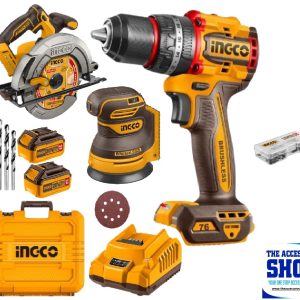Combo Kit Cordless Drill, Circular Saw and Orbital Sander Ingco COSLI250181