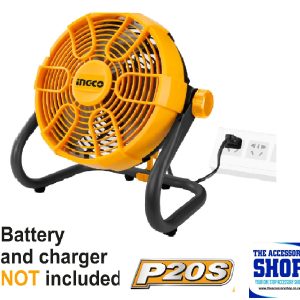 Fan 275mm Cordless 20v and 220v 2 Speed Ingco CFALI2002