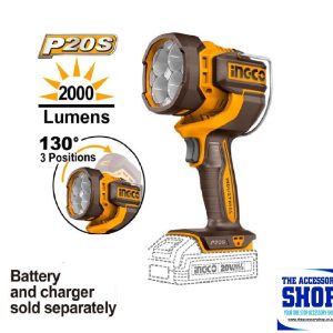 Work Lamp Cordless 20V 2000 Lumens Ingco (Tool only) CWLI2088