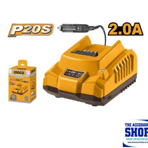 Battery Charger Lithium 2Amp 12v or 24v Car Adapter DC Connector Ingco 20v FCLI2012