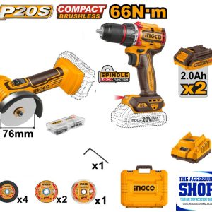 Combo kit Cut-off Tool Mini and Cordless Drill+ 2x 2.0Ah and Charger CKLI20766