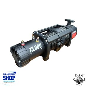 Winch 13500lbs, Synthetic Rope, Wired and Wireless Remote - Bull DAG