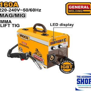 Welding Machine 160Amp Inverter MAG MIG MMA TIG Lift Ingco ING-MGT1601N